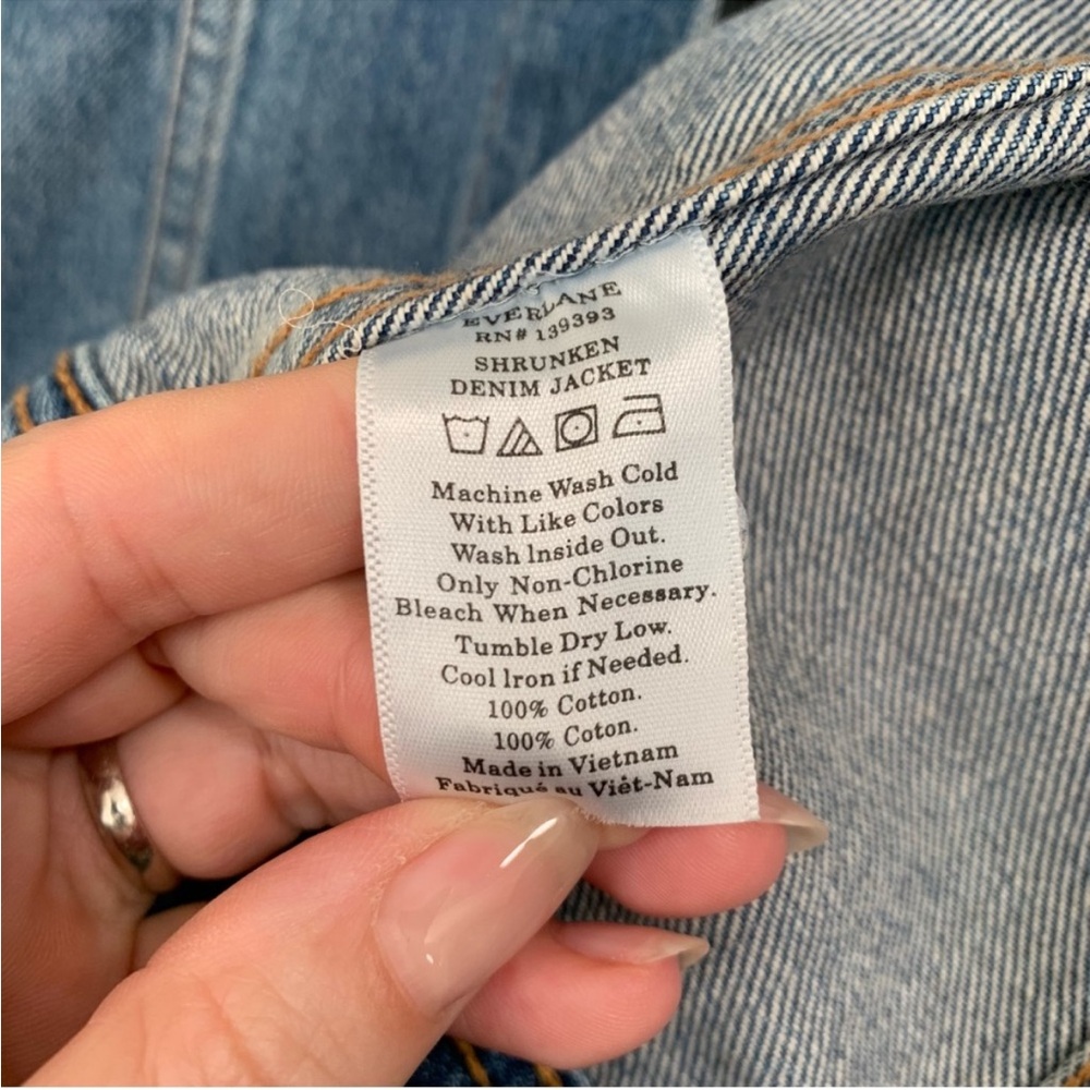 Everlane The Shrunken Denim Jacket L - Picture 4 of 9